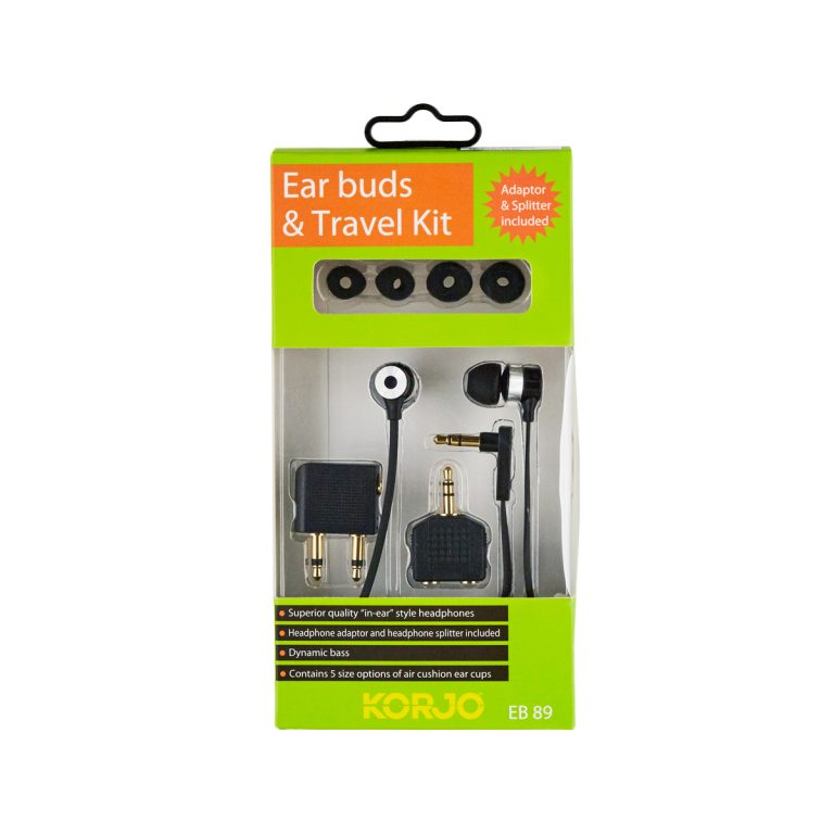 Ear Buds Travel Kit pck blk
