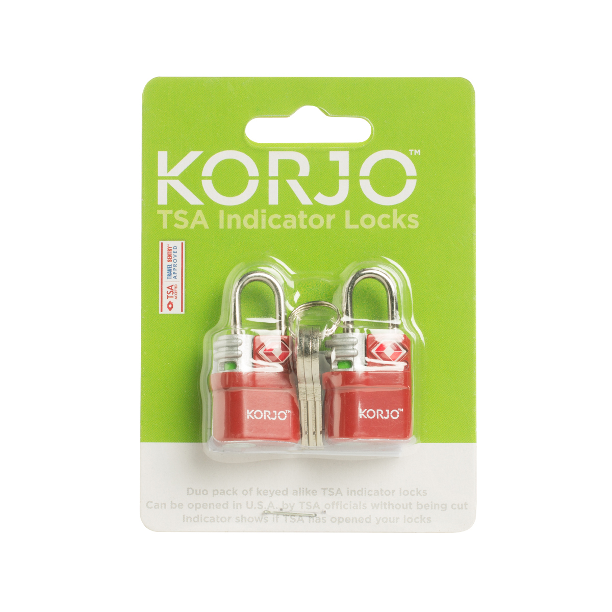 TSA Keyed indicator locks (x2) Korjo