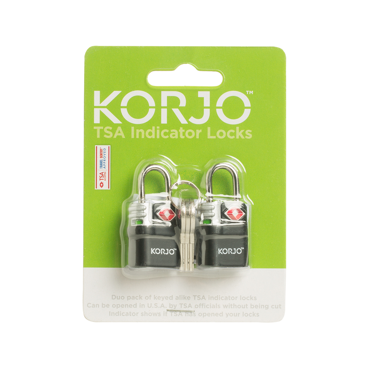 TSA Keyed indicator locks (x2) Korjo