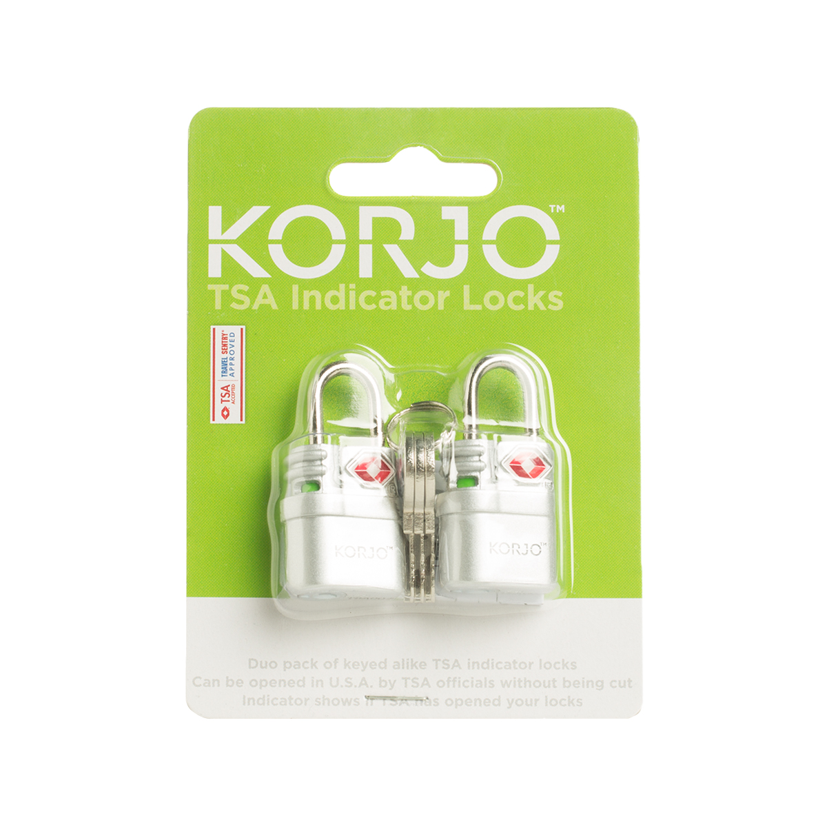 TSA Keyed indicator locks (x2) Korjo