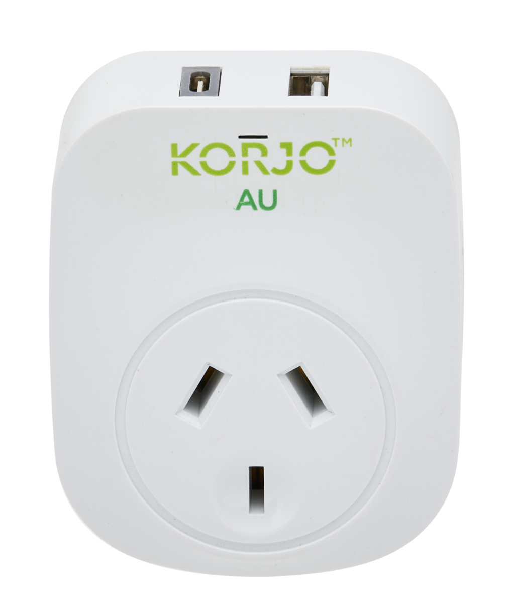 USB A+C & Power Adaptor for Australia | Korjo